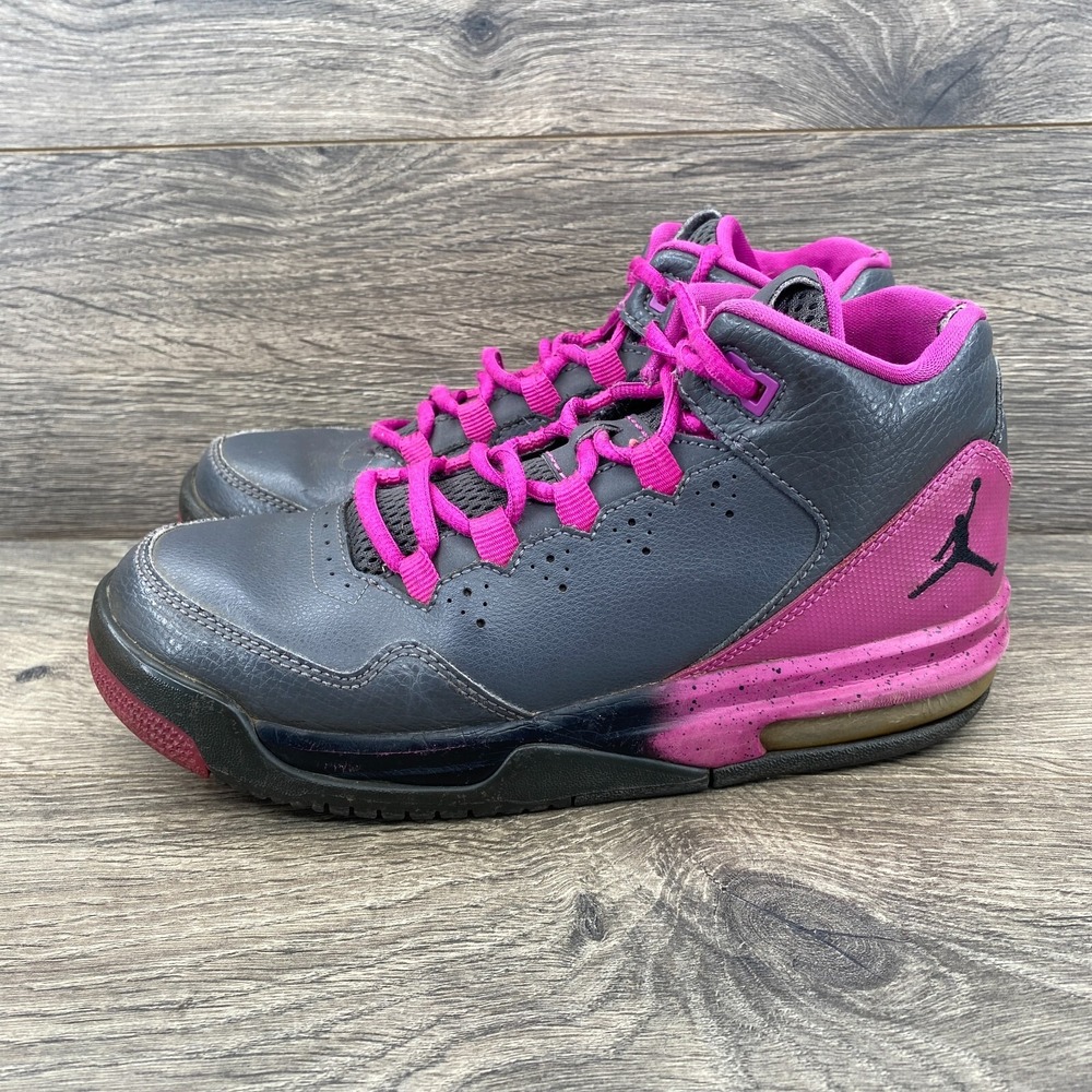 Nike‎ Air Jordan Flight Origin 2 Sneakers Girls Size 4.5 Gray Fuchsia 718075-006